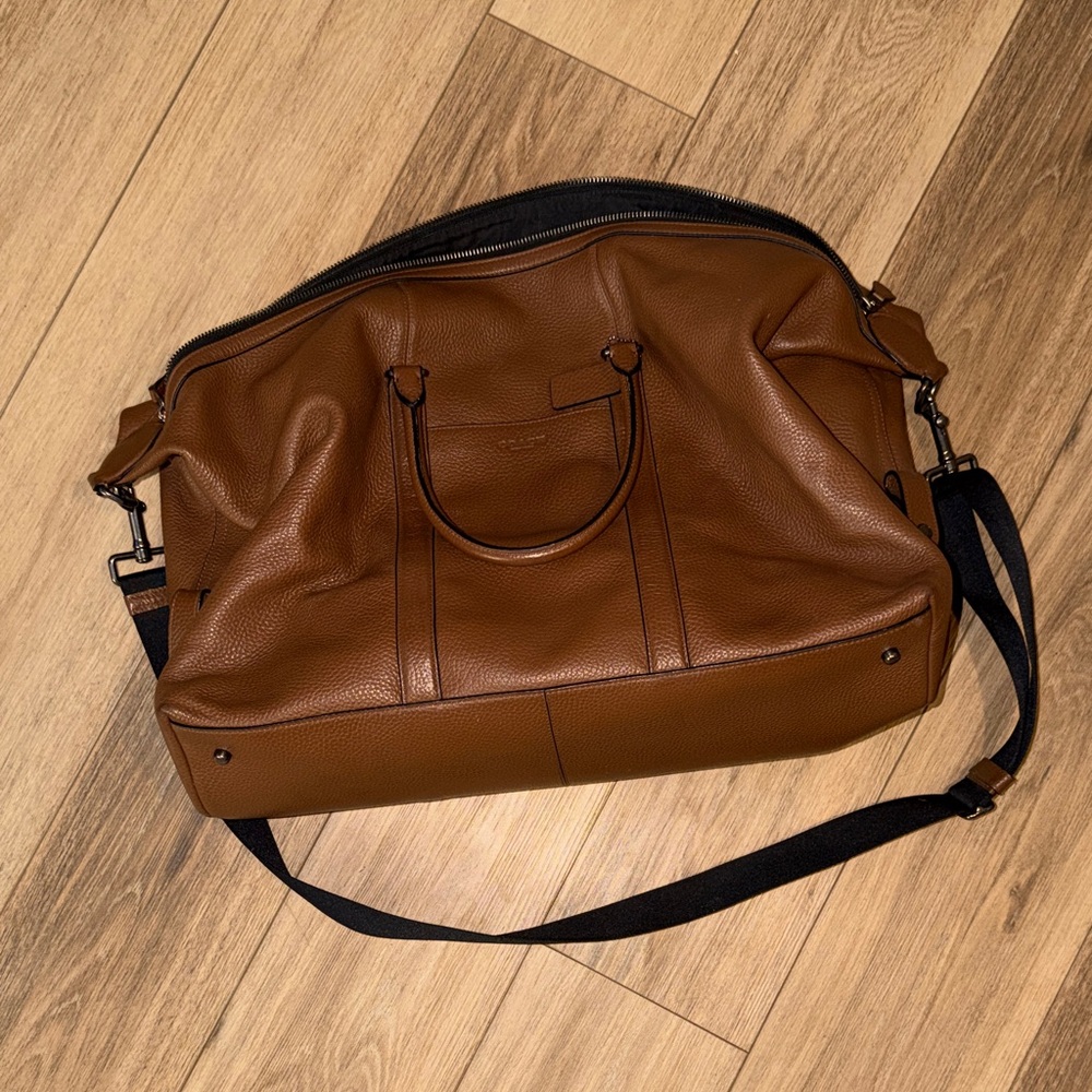 Coach Tan Leather oversized Duffel Bag excellent condition - Picture 2 of 5